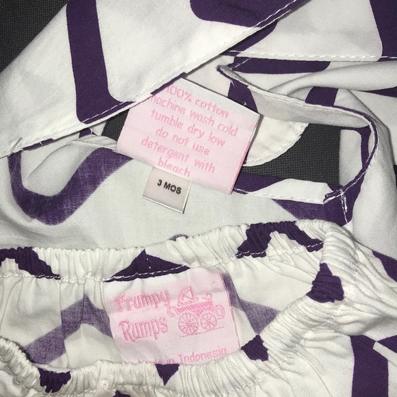 Frumpy Rumps,white striped ruffled dress. - Picture 4 of 6